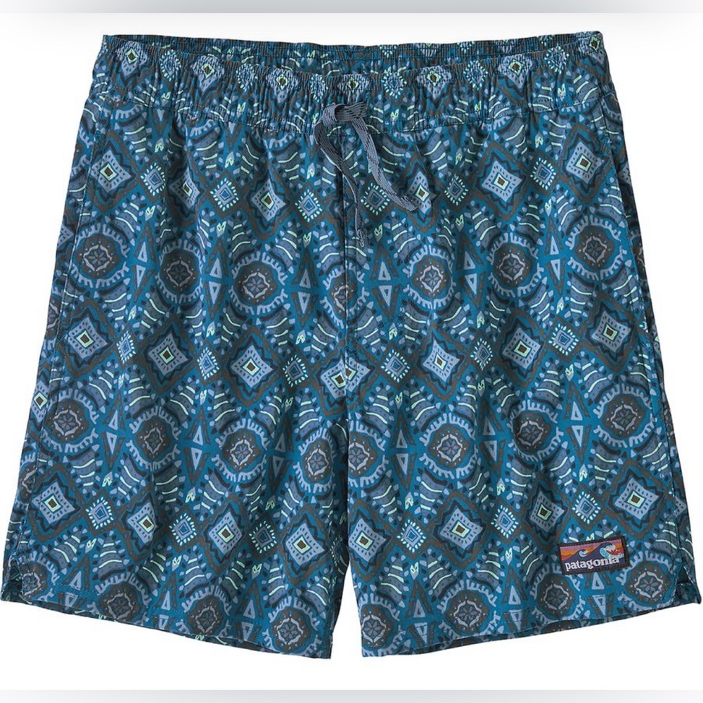 Patagonia Blue and Gray Patterned XXL Apparel